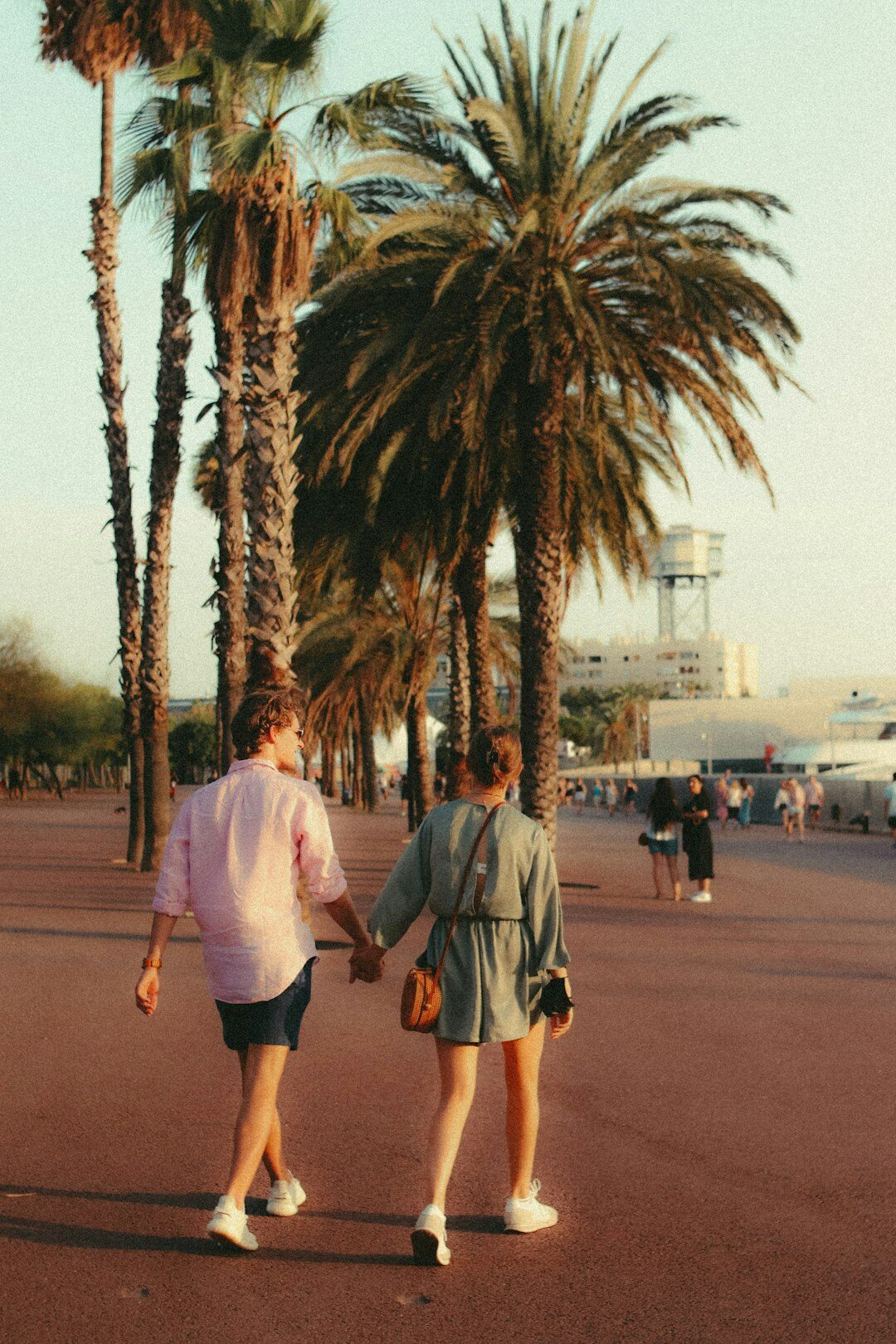 hollywood couple walking